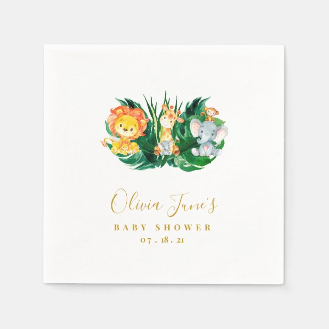 Guardanapo De Papel Chá de fraldas Selva Safari (Frente)