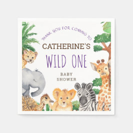 Guardanapo De Papel Chá de fraldas Selvagem Colorida Safari Animal