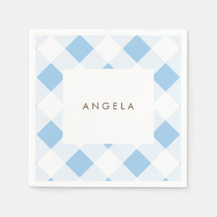 Guardanapo De Papel Chá de fraldas Simples Azul e Marrom