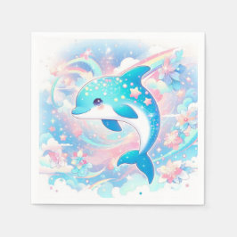Guardanapo De Papel Chá de fraldas simples de golfinho