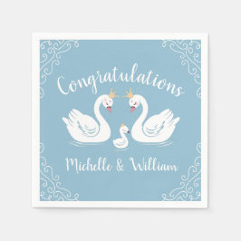Guardanapo De Papel Chá de fraldas Swan Blue Boy