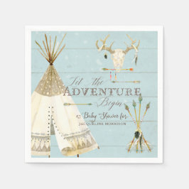 Guardanapo De Papel Chá de fraldas Teepee Boho Tribal Deer Arrows