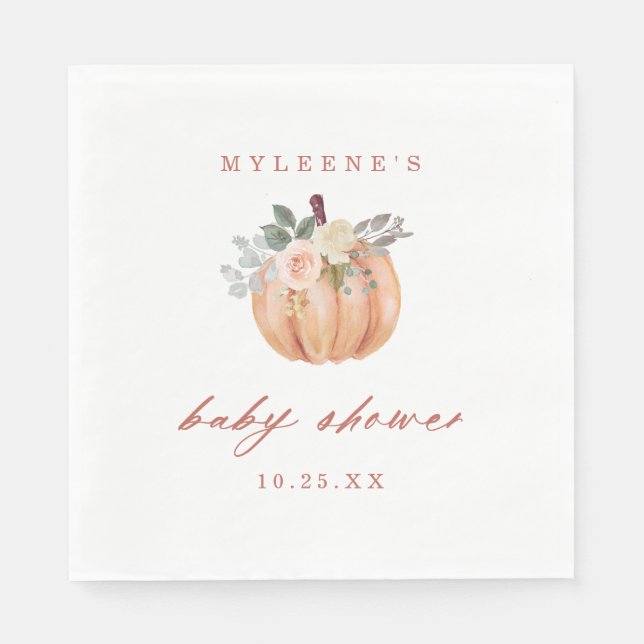 Guardanapo De Papel Chá de fraldas Terracotta Pumpkin (Frente)