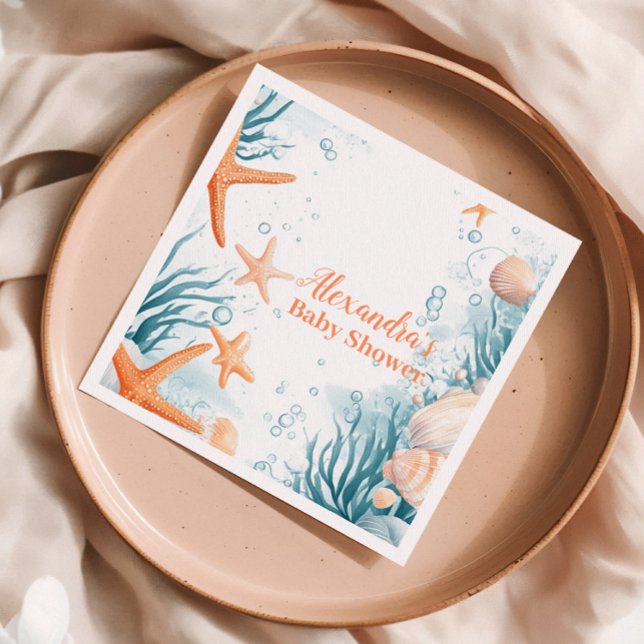 Guardanapo De Papel Chá de fraldas Tropical Summer Beach Starfish (Criador carregado)