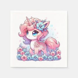 Guardanapo De Papel Chá de fraldas Unicorn de Cartoon