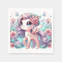 Chá de fraldas Unicorn Doce Cartoon