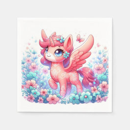 Guardanapo De Papel Chá de fraldas Unicórnio Moderno Adorável