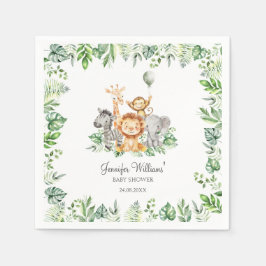 Guardanapo De Papel Chá de fraldas verde da selva Safari