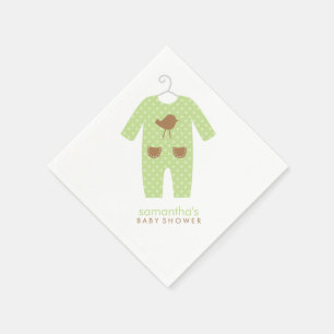 Guardanapo De Papel Chá de fraldas verde do equipamento do bebê