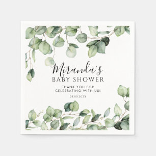 Guardanapo De Papel Chá de fraldas Verde Napkins Eucalyptus Botanical