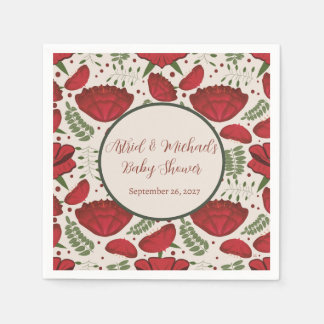 Guardanapo De Papel Chá de fraldas vermelho silvestre