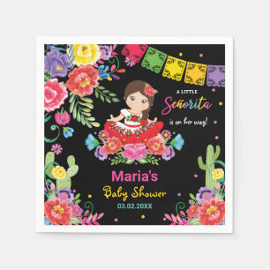 Guardanapo De Papel Chá de fraldas Vibrante Mexicano das Flores da Sen