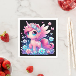 Guardanapo De Papel Chá de fraldas Whimsy Unicorn