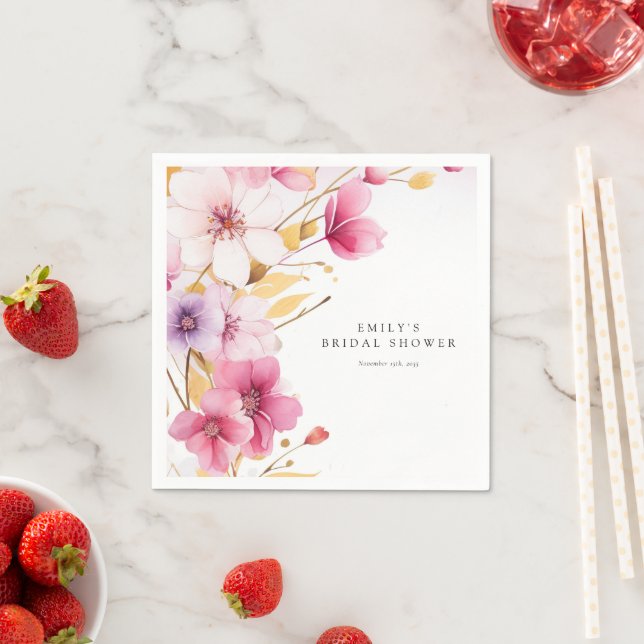 Guardanapo De Papel Chá de Noiva Amor em Flor (Insitu)