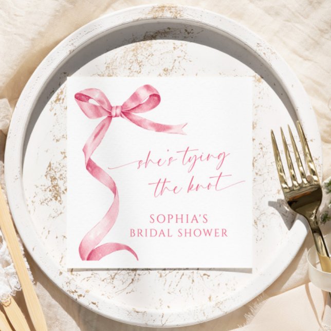 Guardanapo De Papel Chá de Noiva Arco Rosa Ela Vai Casar (Criador carregado)