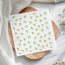 Guardanapo De Papel Chá de Noiva Azul Limão Italiano