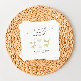 Guardanapo De Papel Chá de Noiva Biquínis e Martinis para a Noiva