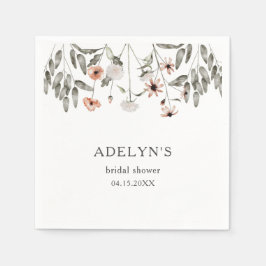 Guardanapo De Papel Chá de Noiva Boho Wildflower