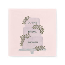 Chá de Noiva, Bolo de Casamento com Folhagens