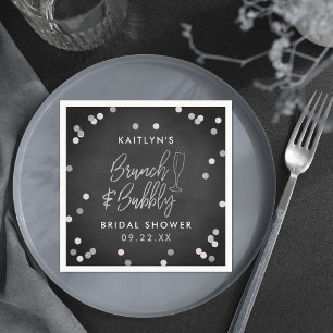 Guardanapo De Papel Chá de Noiva Brunch & Bubbly Confete