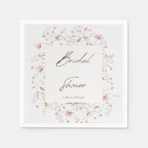 Chá de Noiva com Flor Silvestre Delicada em Aquare