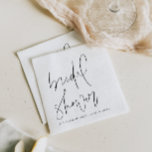 Guardanapo De Papel Chá de Noiva com Fonte Manuscrita Minimalista Pret<br><div class="desc">Esses guardanapos de papel minimalistas para chá de panela apresentam uma escrita à mão suave que adiciona um toque elegante e pessoal à sua celebração. O design limpo funciona com uma ampla gama de temas, desde modernos e neutros até rústicos ou românticos. Se você está preparando um buffet, mesa de...</div>