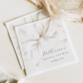 Guardanapo De Papel Chá de Noiva com Laço Elegante