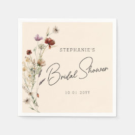 Guardanapo De Papel Chá de Noiva de Flor Silvestre de Outono