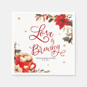 Guardanapo De Papel Chá de Noiva de Natal Love Is Brewing
