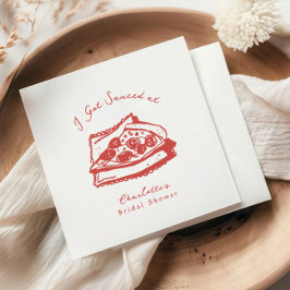 Guardanapo De Papel Chá de Noiva de Pizza Funky 'Eu Fui Molhado'