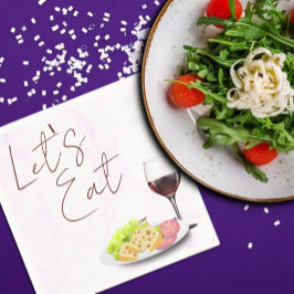 Guardanapo De Papel Chá de Noiva de Vinho e Charcutaria