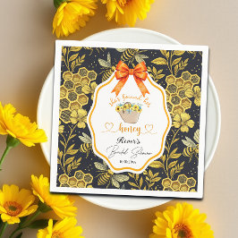 Guardanapo De Papel Chá de Noiva Dela Encontrou Seu Mel