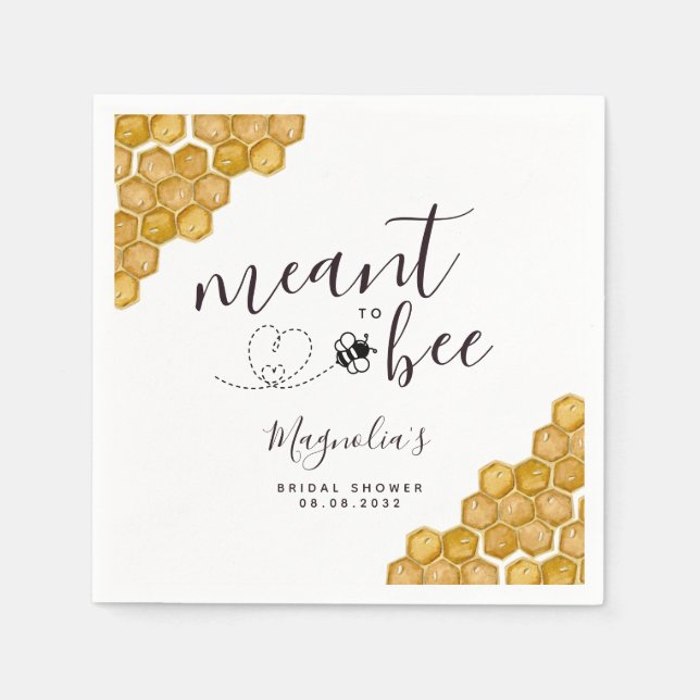 Guardanapo De Papel Chá de Noiva Destinado a Ser (Frente)