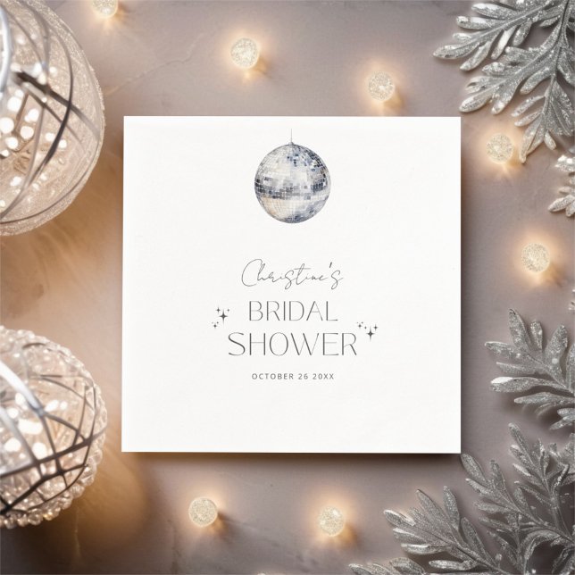 Guardanapo De Papel Chá de Noiva Disco Retro Party (Criador carregado)