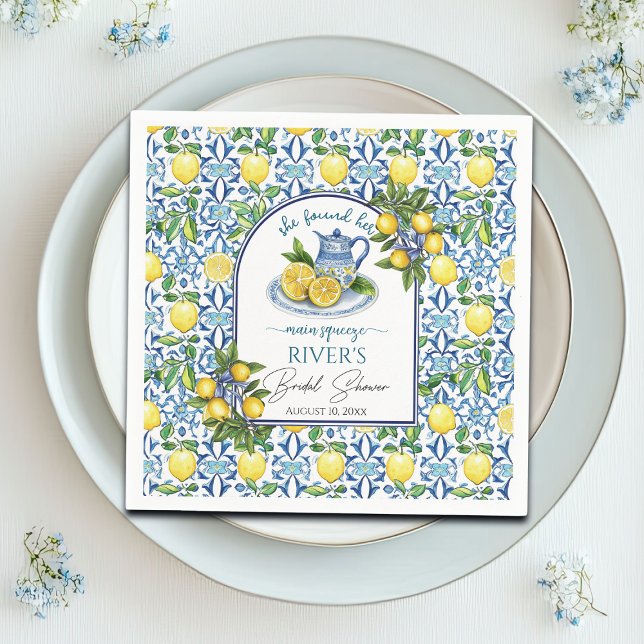 Guardanapo De Papel Chá de Noiva Ela Encontrou Seu Amor (Criador carregado)