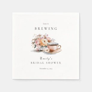 Guardanapo De Papel Chá de Noiva Elegante Amor de Café está Fermentand