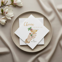 Guardanapo De Papel Chá de Noiva Elegante com Drinks
