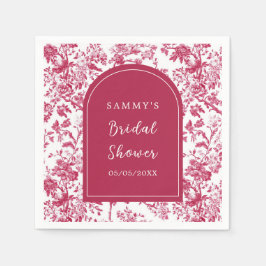 Guardanapo De Papel Chá de Noiva em Estilo Chinês Antigo Rosa