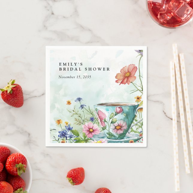 Guardanapo De Papel Chá de Noiva Festa Floral do Chá (Insitu)