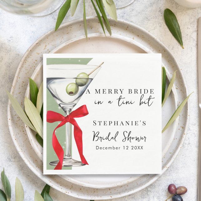 Guardanapo De Papel Chá de Noiva Festivo com Laço Vermelho Retrô para  (Criador carregado)