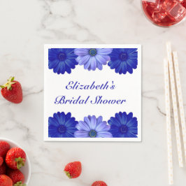 Guardanapo De Papel Chá de Noiva Floral Azul