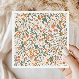 Guardanapo De Papel Chá de Noiva Floral Boho Groovy Vintage