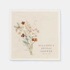 Guardanapo De Papel Chá de Noiva Floral de Campo Rústico Boho