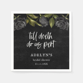 Guardanapo De Papel Chá de Noiva Floral de Halloween Gótico