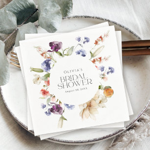 Guardanapo De Papel Chá de Noiva Floral Luxuoso e Elegante