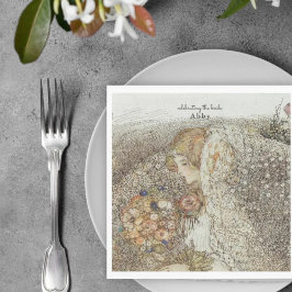 Guardanapo De Papel Chá de Noiva Floral Vintage Art Nouveau