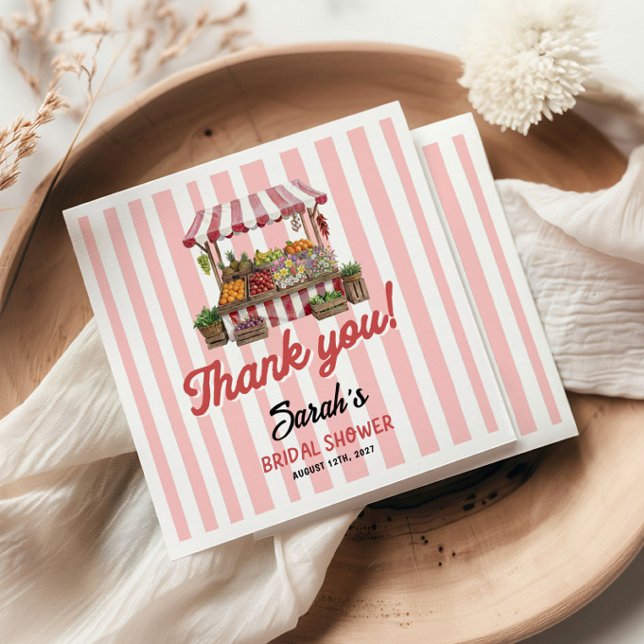 Guardanapo De Papel Chá de Noiva Fresco do Mercado  (Criador carregado)