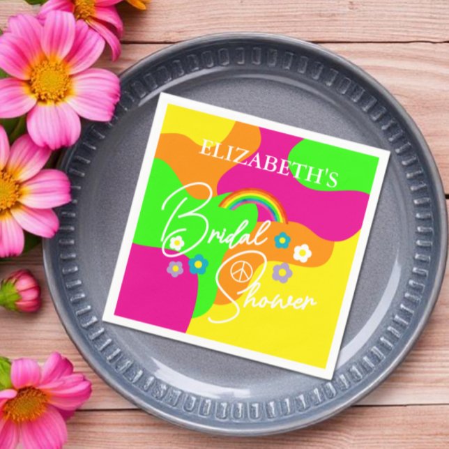 Guardanapo De Papel Chá de Noiva Funky Retrô (Criador carregado)