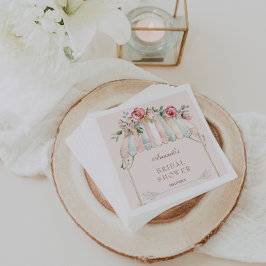 Guardanapo De Papel Chá de Noiva Jardim Floral Rosa