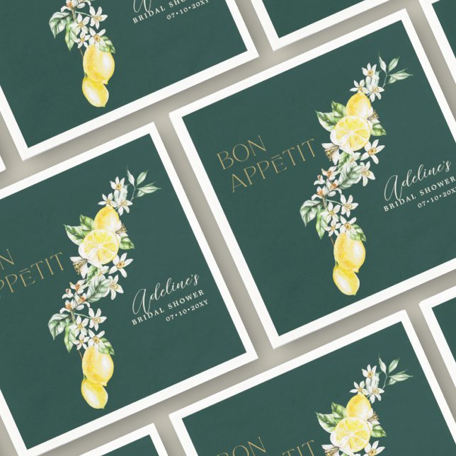 Guardanapo De Papel Chá de Noiva Lemon Green Main Squeeze (Criador carregado)